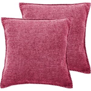 Tiseco Home Studio - Kussen DAMIAN (gevuld) - SET/2 - 100% polyester - Vierkant - 45x45 cm - Rosegold