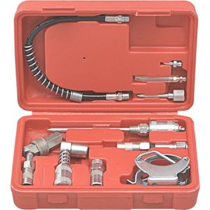 vidaXL Smeermiddelaccessoireset - 11-delig - IJzer Smeermiddelen Set - Smeerslangen - Smeeradapters - Smeeruitbreidingen - Smeergerei