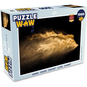 Puzzel Zand - Goud - Zwart - Luxe - Kunst - Legpuzzel - Puzzel 1000 stukjes volwassenen