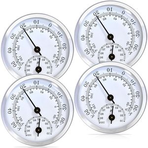 Thermometer hygrometer 4 stuks 58 mm precisie thermo hygrometer - kamerthermometer temperatuur luchtvochtigheidsmeter huishouden binnen seniorenkamer babykamer .