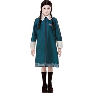 SMIFFY'S - Wednesday Addams Family kostuum voor meisjes - 128/140 (7-9 jaar)