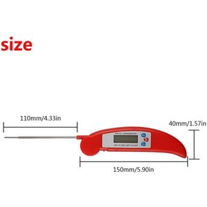Digitale Kookthermometer - vlees thermometer - Vlees - Kip- Vis - BBQ - Zomer - Inklapbaar -50°C tot 300°C