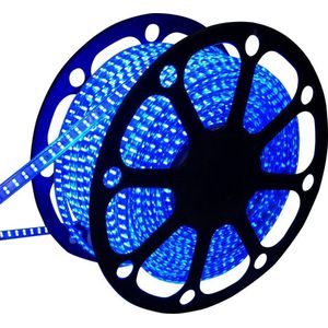 LED lichtslang blauw | 230V AC - 7W - 60 LED's/m | sproeidicht IP65 | 50 meter