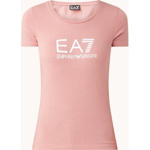 Emporio Armani EA7 Trainings T-shirt met logoprint - Roze - S