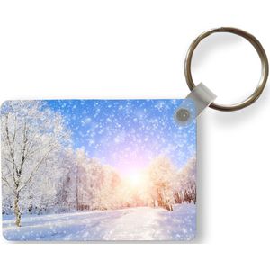 Sleutelhanger - Sneeuw - Zon - Winter - Uitdeelcadeautjes - Plastic