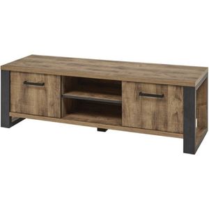 Bauwens- TV Meubel TV-meubel Orla met 2 deuren - 157cm - Bruin; Zwart