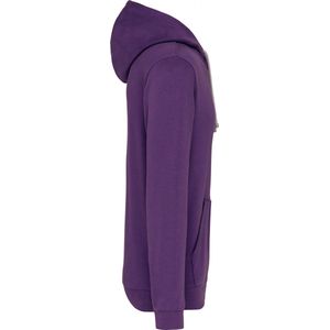 Sweatshirt Heren XS Kariban Lange mouw Purple / Oxford Grey 80% Katoen, 20% Polyester