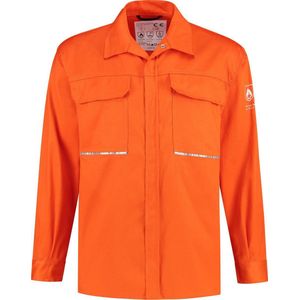 Yoworkwear Blouse vlamvertragend + antistatisch - oranje - maat 3XL