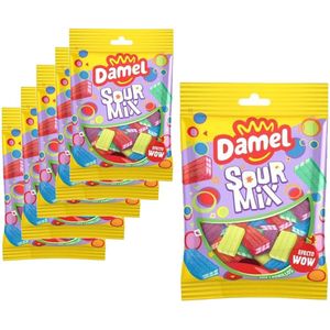 6 Zakken Damel Sour Mix á 150 gram - Voordeelverpakking Snoepgoed