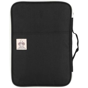 Multifunctionele bestandsmap portfolio organizer - A4 documententas voor iPads notebook pennen documenten - zwart