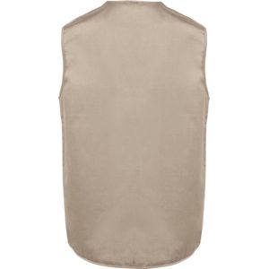 Bodywarmer Unisex 4XL WK. Designed To Work Mouwloos Beige 65% Polyester, 35% Katoen