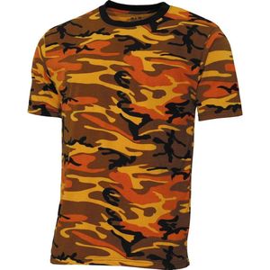 MFH - US T-shirt  -  ""Streetstyle""  -  Oranje camo  -  145 g/m²  - MAAT XXXL