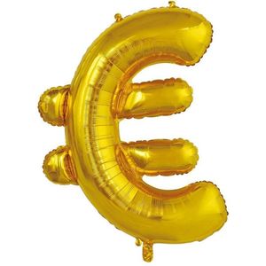 Wefiesta Folieballon Euroteken 86 Cm Goud