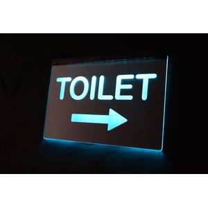 Casibus - Led bord - Toilet ledborden - Winkelbord - Reclamebord - 20x30x0.4cm