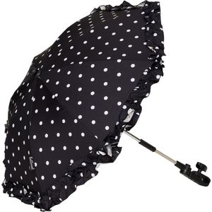 Bellasol - Parasol kinderwagen/buggy universeel - Speciale UV-werende coating - Stippen met extra ruffle randje - 1 jaar garantie