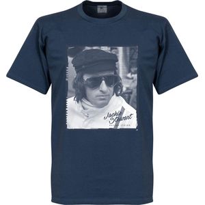 Jackie Stewart Portrait T-Shirt - Navy Blauw - XXL