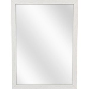 Spiegel met Vlakke Houten Lijst - Wit - 30x40 cm