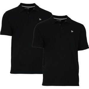 Donnay Polo 2-Pack - Sportpolo - Heren - Maat M - Zwart