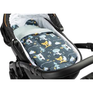 Kinderwagen bekledingset kussen + deken BOS MINT GLADE