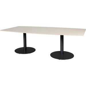 Vergadertafel - Linesto 200x100 tonv. wit - wit frame