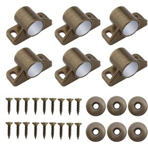 Kast Deur Magnetische Klink Vang met Metalen Strike Platen - Antiek Brons, 6 Stuks, 36x16mm Washing Machine