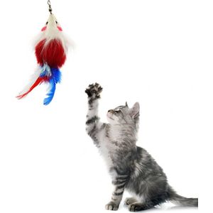 Katten speeltjes Katten Speelgoed Kattenspeeltjes Katten Hengel Muis Excl. Hengel – Wit