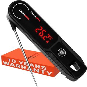Instant Read Vleesthermometer met Kalibratie en Waterdichte Behuizing - Snel en Nauwkeurig
