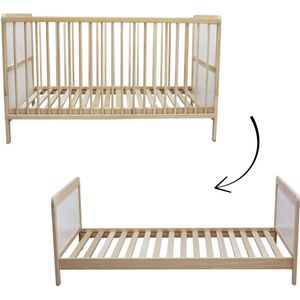 Kukka Houten 70 x 140 cm 2-in-1 Ledikant/Juniorbed NTR440