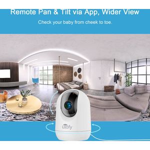 Cloudedge Wifi Huisdiercamera Beveiligingscamera Babyfoon met Camera - Met Gratis App - 1080P - Bidirectionele Audio - Super IR Nachtzicht - Bewegingsdetectie - Wit