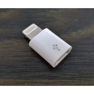 Micro-USB-adapter - Iphone - 1 Stuk - Wit- Micro USB naar Lightning Adapter - Micro USB naar Lightning Plug