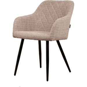 Usuals - Mila Eetkamerstoel - Beige - Weave - 55cm x 85cm - Stijlvolle eetkamerstoel