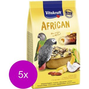 Vitakraft African Papegaaienvoer - Vogelvoer - 5 x 750 g