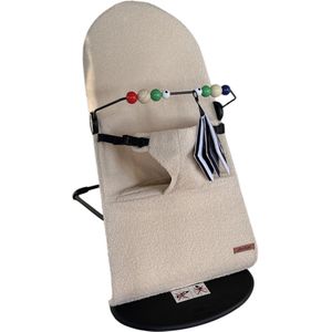 JAXX- Wipstoel Teddy met Speelboog+Knisperboekje Wipstoel Baby Beige