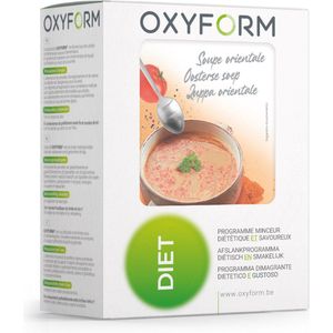 Oxyform diëtetieke Oosterse soep | Set van 2 voordelige etuis (12 maaltijden) I 84 cal per eiwitsoep I Poederbereiding I Laag in Vet Calorieën Suikers I Verrijkt met vitamines