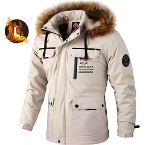 Livano Winterjas Voor Heren - Parka - Winter - Jas - Volwassen - Wit - Maat L