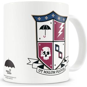The Umbrella Academy - Ut Malum Pluvia Shield Mok/beker - Wit