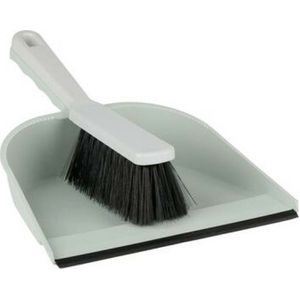 Lifetime Clean Stoffer en blik - kunststof - 32x23 cm - rubber rand