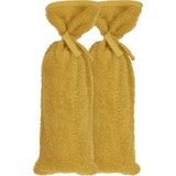 Meyco Baby Uni kruikenzak - 2-pack - badstof - honey gold