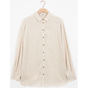 Sissy-Boy - Beige linnen oversized blouse