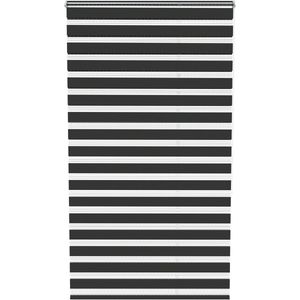 Aufun zebragordijnen Boren niet nodig 120x220 cm (B x L) Klemrolgordijnen Zonwerende rolgordijnen Gordijnen met kettingliften voor deuren en ramen Zijtrekrolgordijnen Zwart