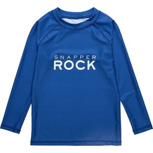 Snapper Rock - UV-rashtop voor kinderen - Lange mouw - UPF50+ - Denim Logo - Marineblauw - maat 4 (97-104cm)