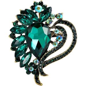 Hartvormige Vintage Cubic Zirconia Broches Voor Vrouwen en Mannen