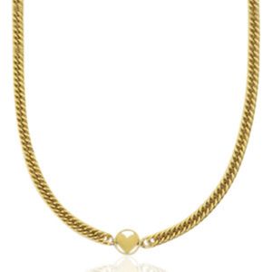 Ketting - Chunky Chain - Schakel - Hart - Goudkleurig - Stainless Steel