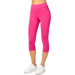 Merry Style MS-MS10-144-LE Dames Capri Leggings - Sport - Vrijetijdsbroek - 3/4 Lengte - Viscose - Sporbroek - Yogabroek - Roze - XS