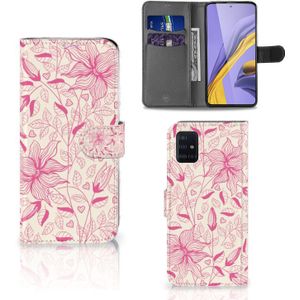 Samsung Galaxy A51 Hoesje Pink Flowers