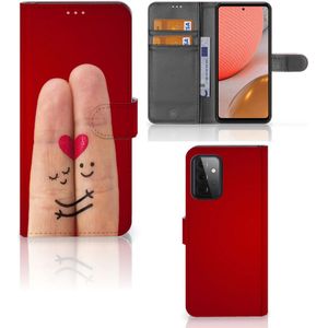 Samsung Galaxy A72 Wallet Case met Pasjes Liefde - Origineel Romantisch Cadeau