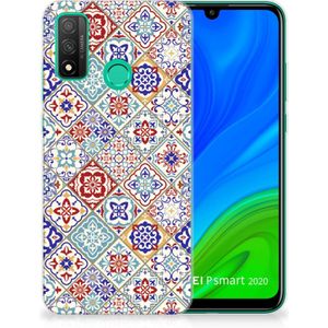 Huawei P Smart 2020 TPU Siliconen Hoesje Tiles Color