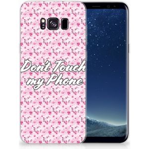 Samsung Galaxy S8 Plus Silicone-hoesje Flowers Pink DTMP