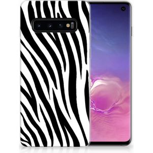 Samsung Galaxy S10 TPU Hoesje Zebra