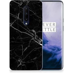 OnePlus 7 Pro TPU Siliconen Hoesje Marmer Zwart - Origineel Cadeau Vader